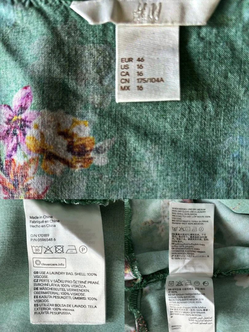 Вискозная блузка H&M на запах, размер 48-50 - миниатюра 9