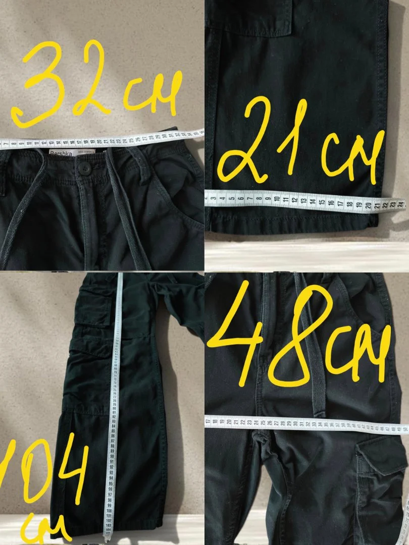 Брюки карго Bershka женские Straight Multicargo - миниатюра 7