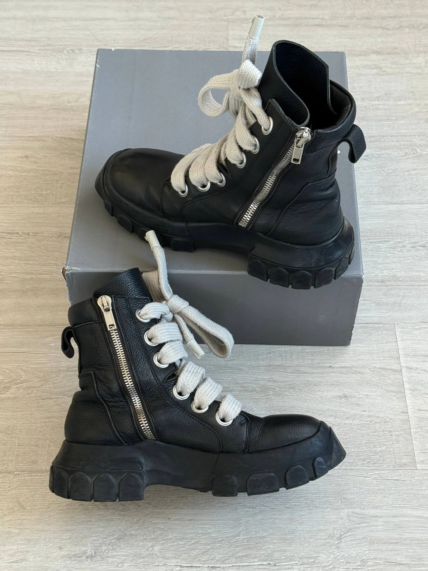 Нишевые Rick Owens Jumbo lace bozo tractor boots - миниатюра 2