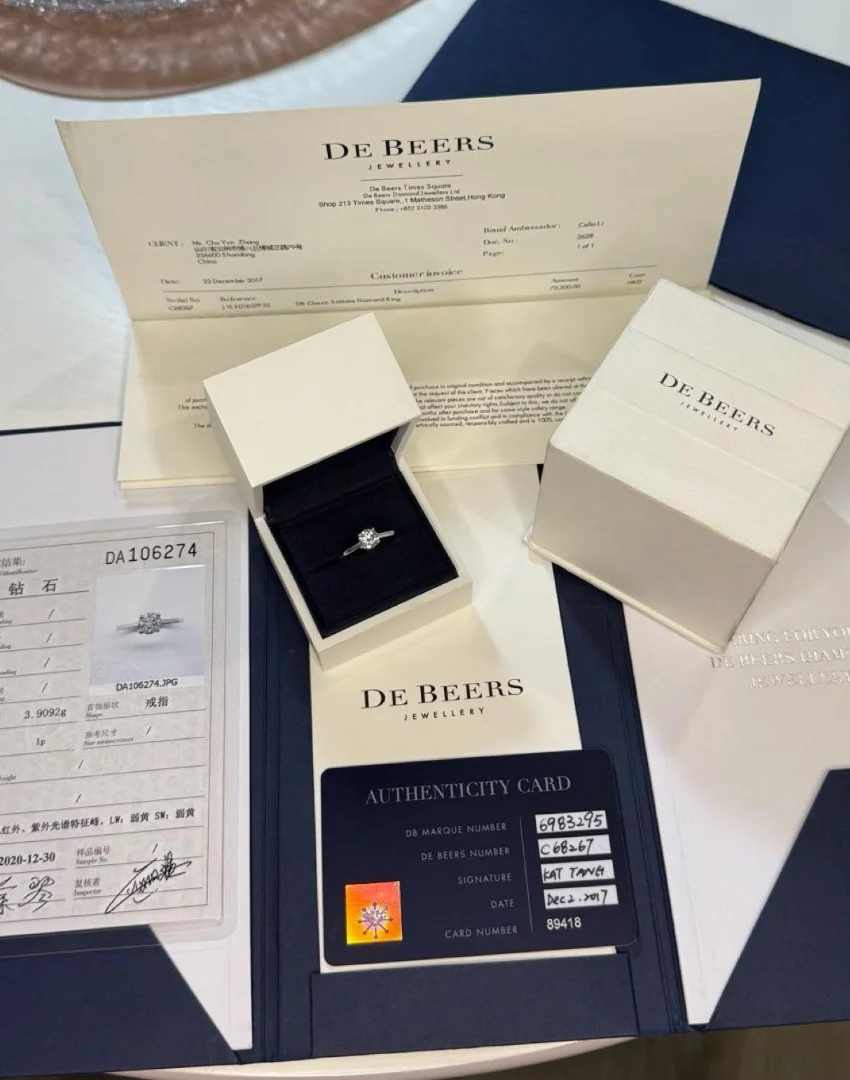 Кольцо с бриллиантом de beers - миниатюра 4
