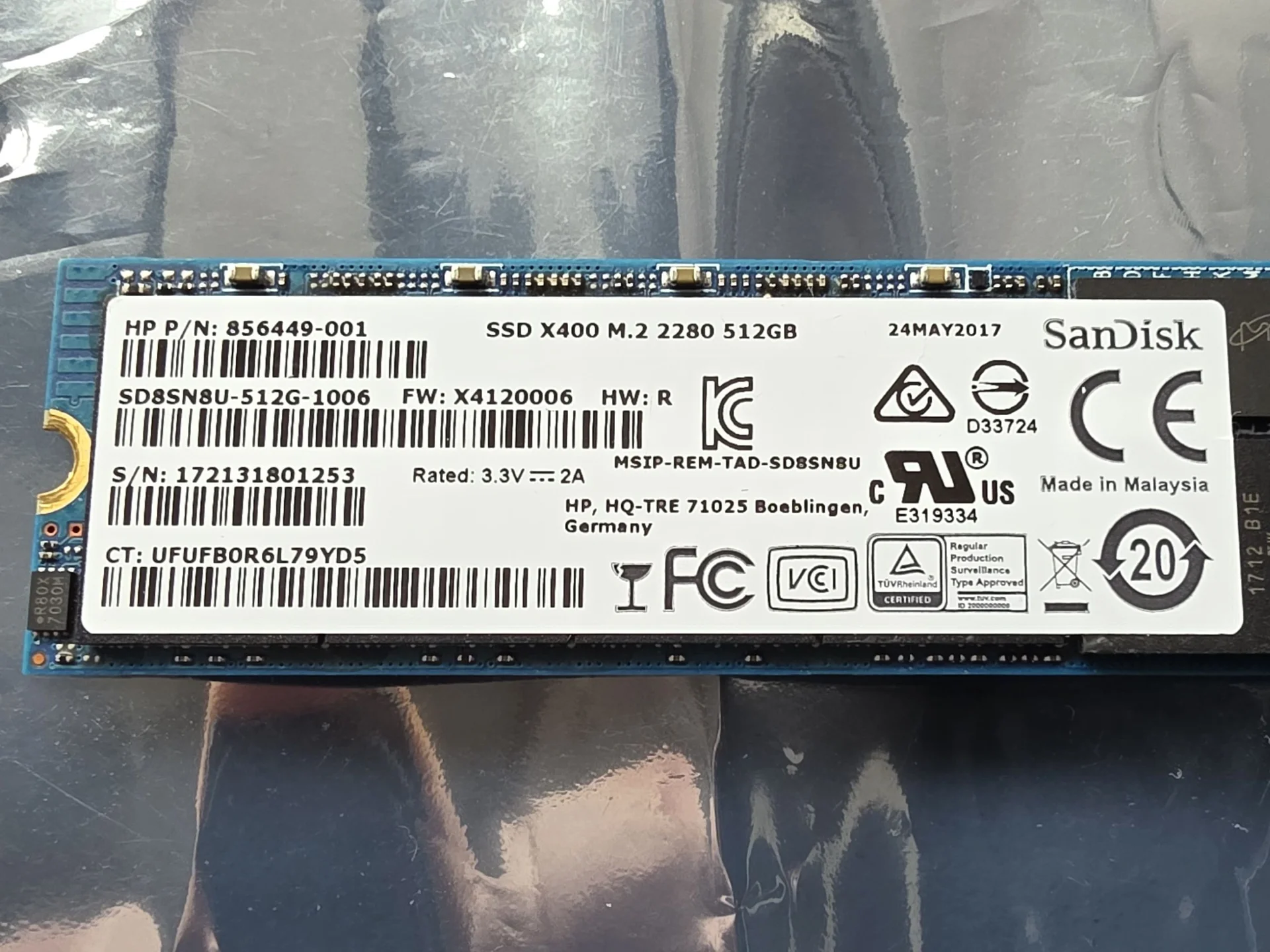 Жёсткий диск SSD M 2 SanDisk 512 GB - изображение 1