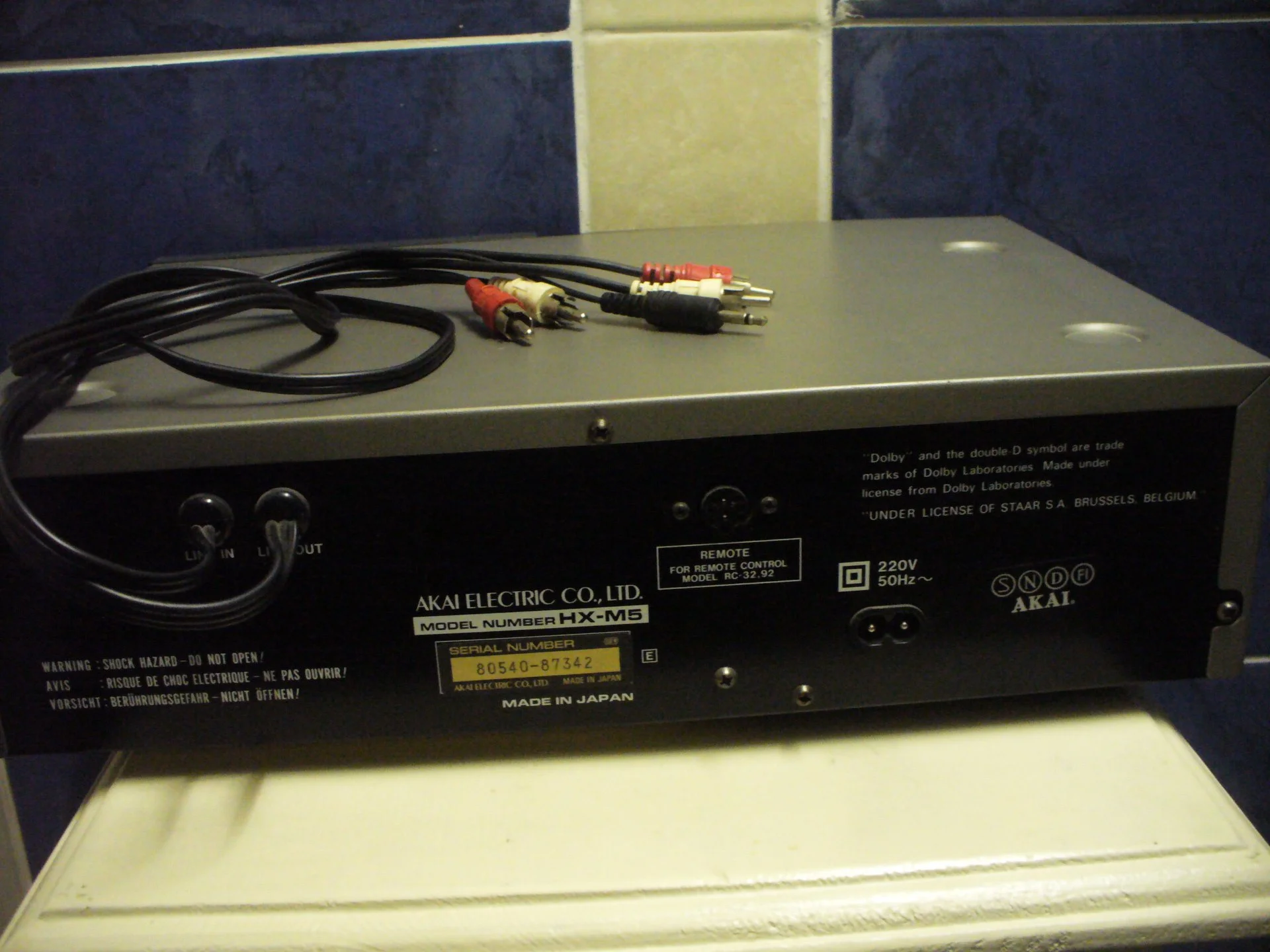 Магнитофонная дека AKAI HX-M5 от музыкального центра AKAI AA-M3 DT-M7 (Япония). - миниатюра 2