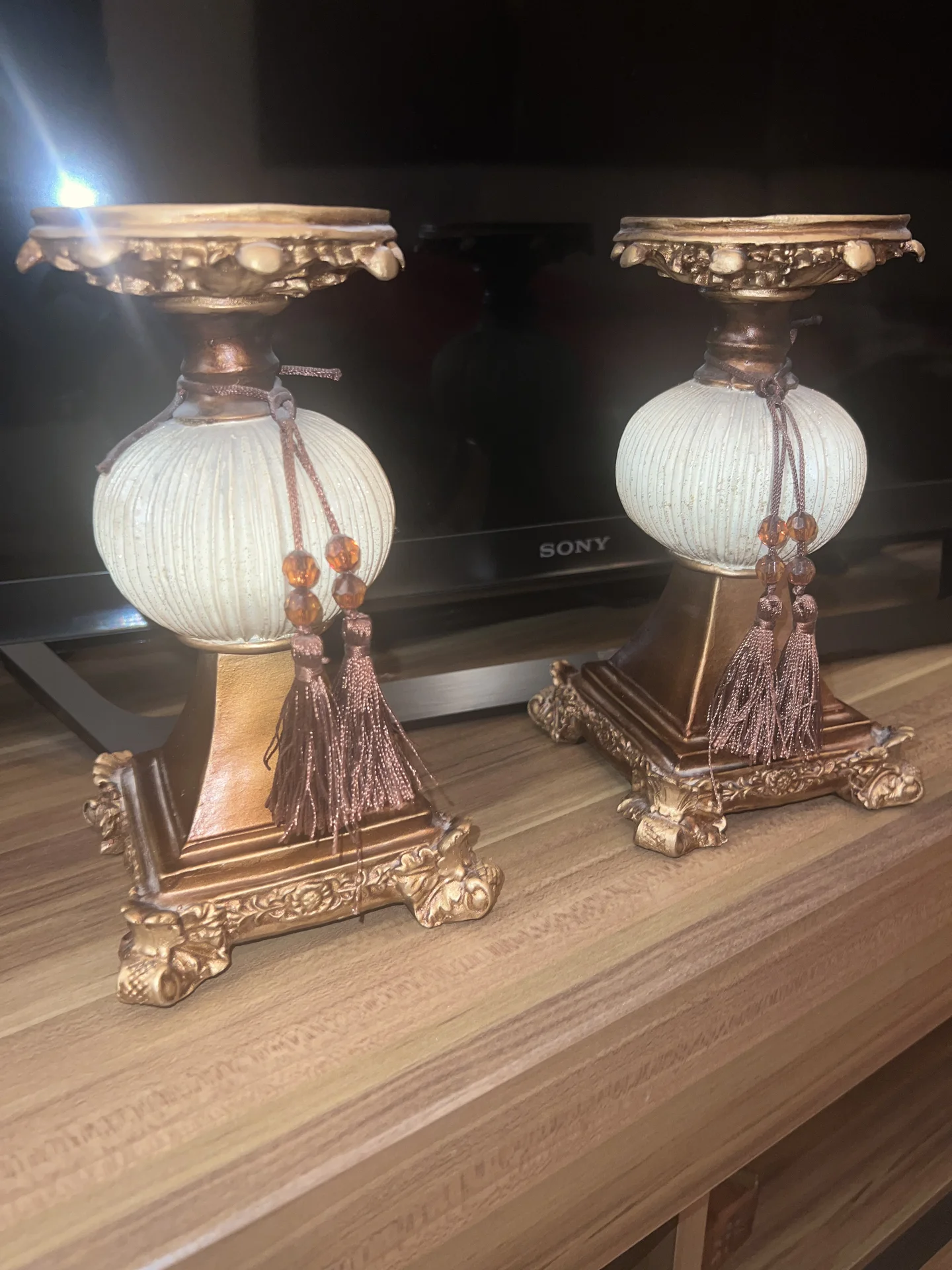 Подсвечник полистоун (20х10)-2 шт - миниатюра 3