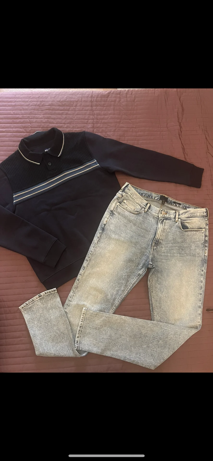 Джинсы H&M р48// Поло р48 - изображение 1