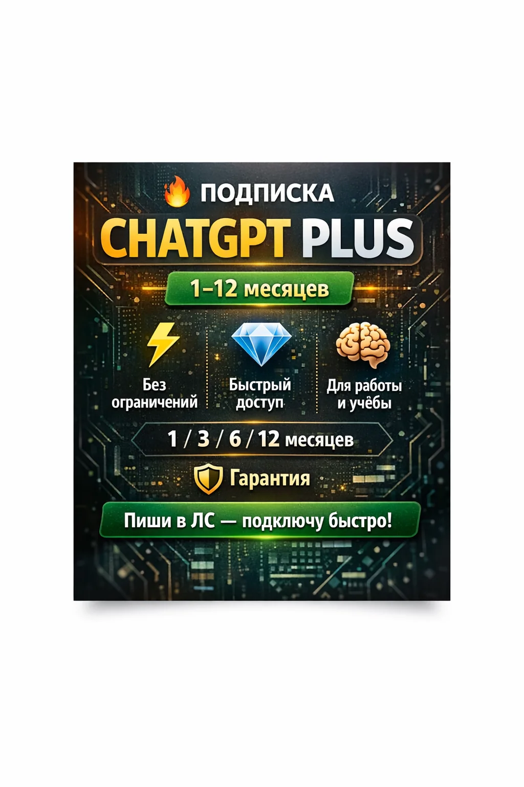 🔥 Подписка ChatGPT Plus - миниатюра 2
