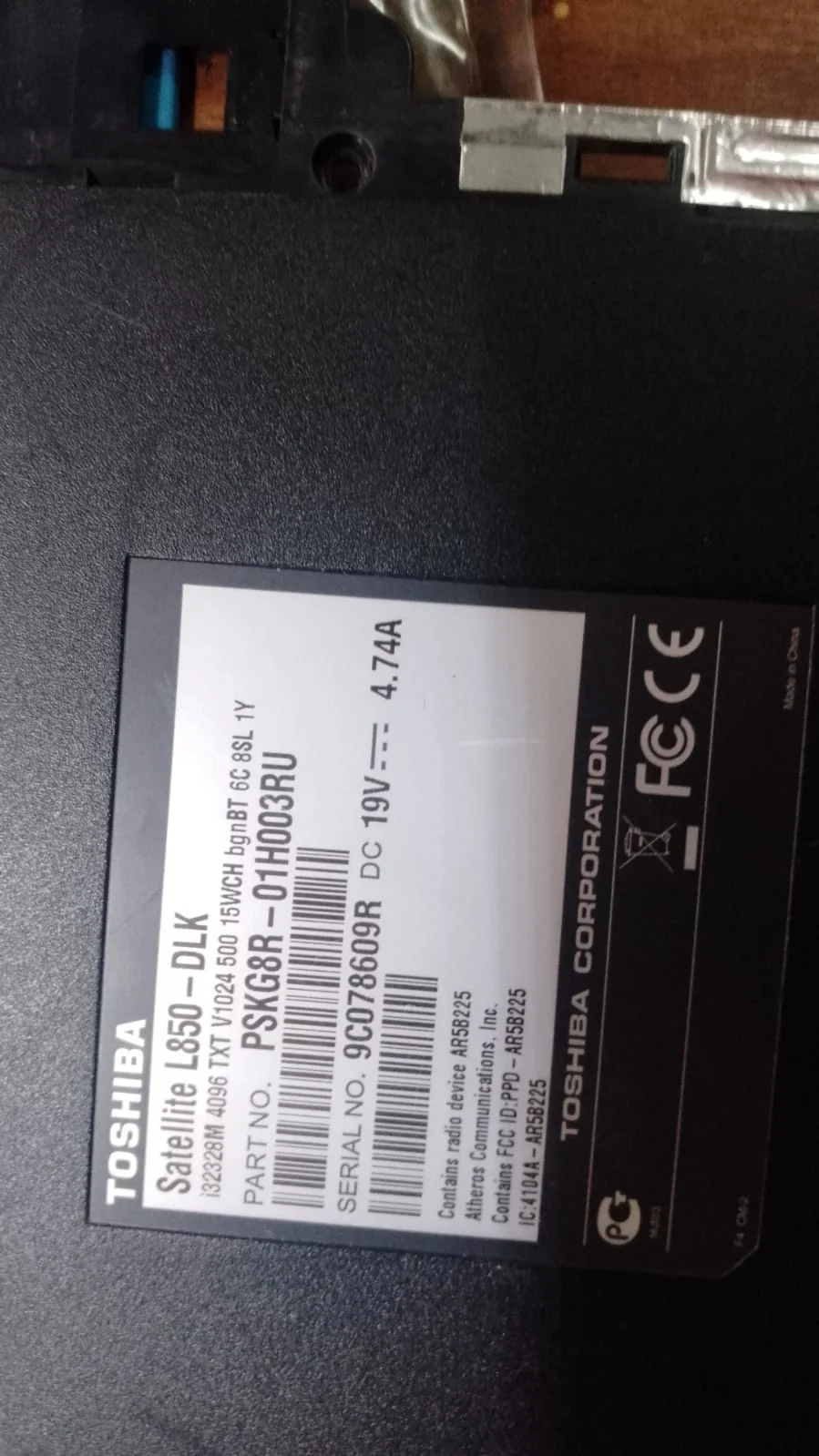Запчасти для ноутбука Toshiba Satellite L850-DLK - миниатюра 5