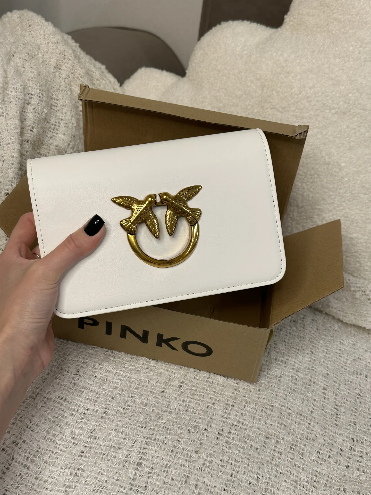Сумка Pinko mini белая - изображение 1