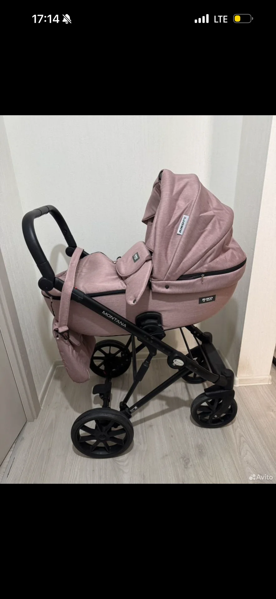 Коляска 2 в 1 Riko Basic Montana светло-розовый - изображение 1