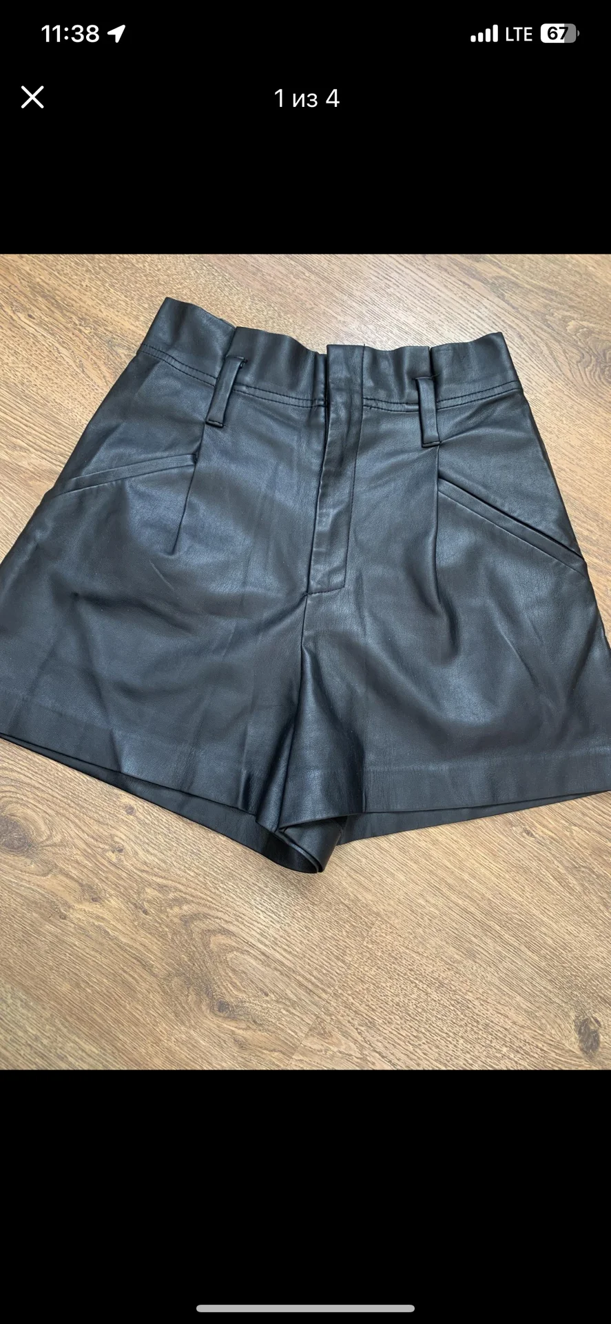 Шорты экокожа Zara - миниатюра 2