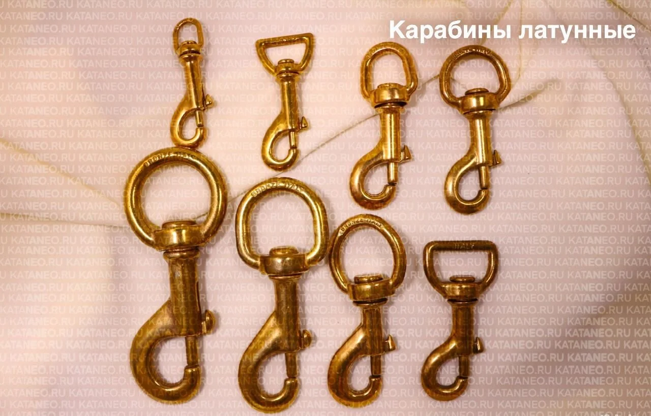 Фурнитура для шорных изделий. Карабины, пряжки латунные. Украшения для сбруи. - миниатюра 4