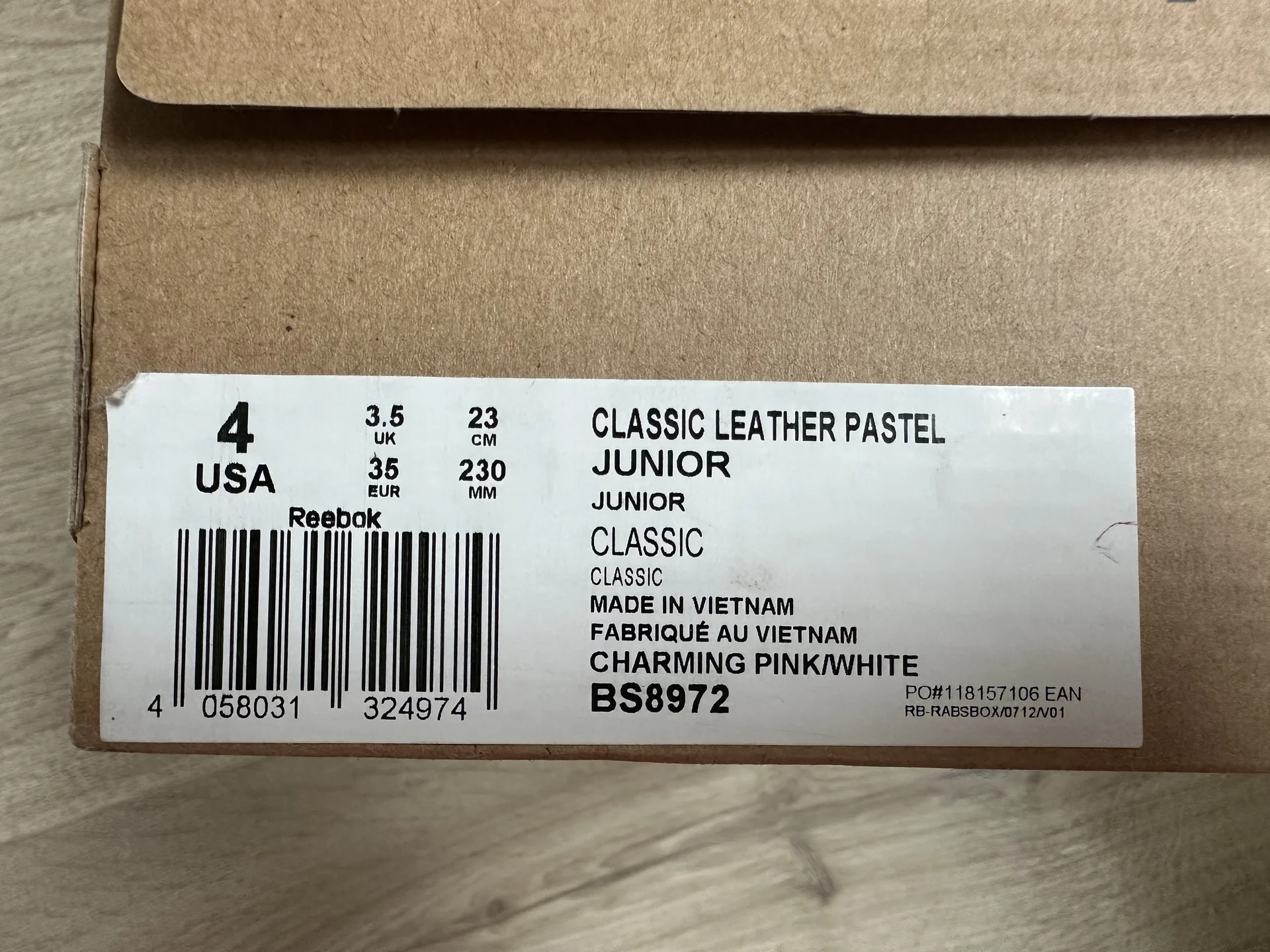 Кроссовки Reebok classic leather (US4,RU36) - миниатюра 3