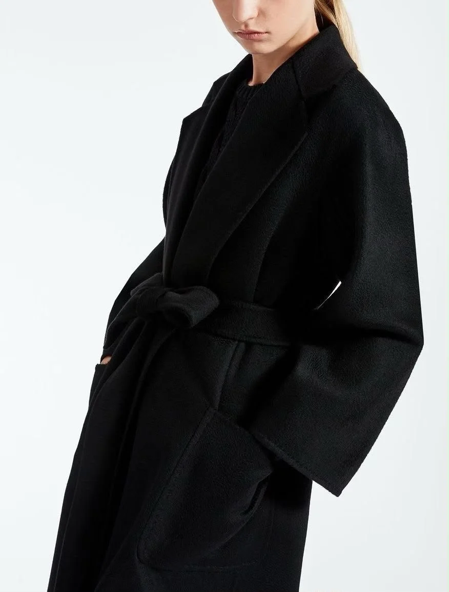 Новое пальто Max Mara, чёрное, размер 42 - миниатюра 2