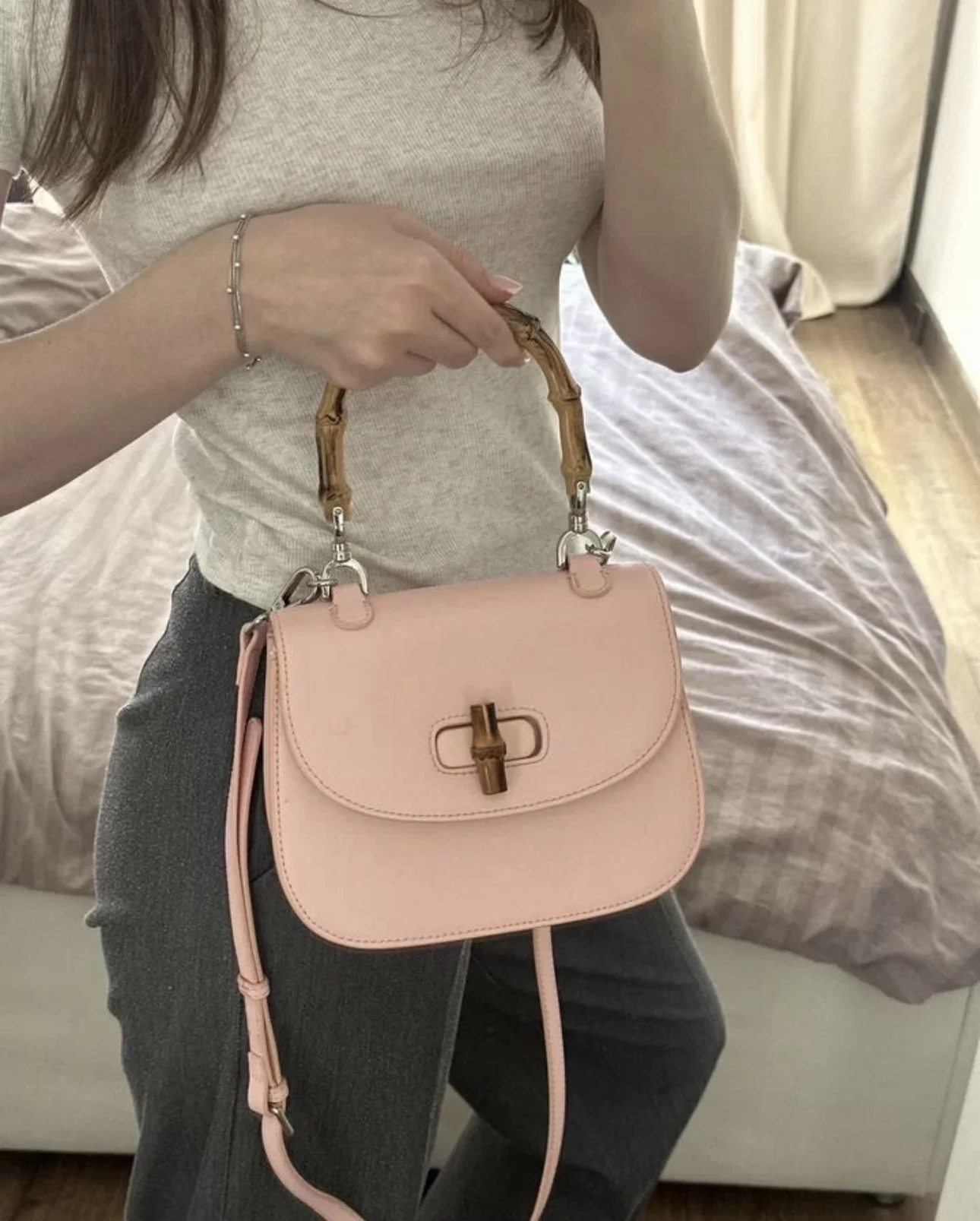 Розовая сумка из натуральной кожи Tendance - изображение 1