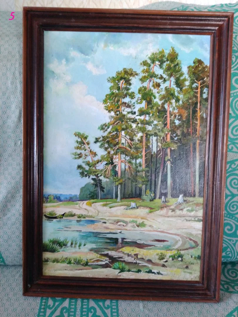 Картины 1 маслом, холст, оргалит(двп) в рамах - миниатюра 3