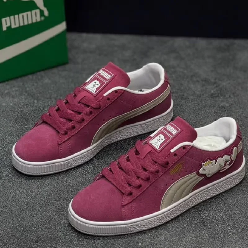 Женские замшевые кроссовки с принтом / Puma - миниатюра 5