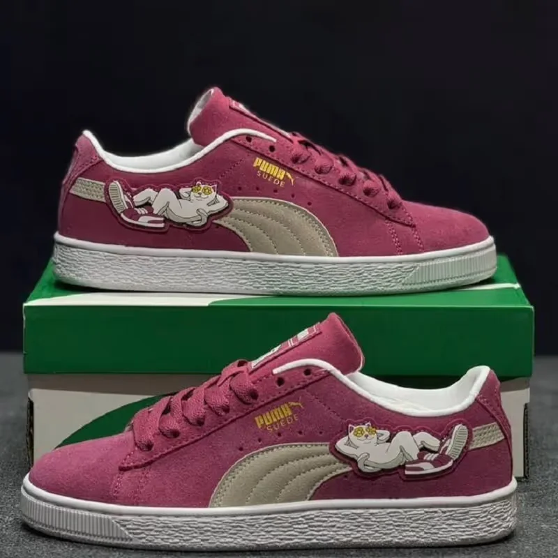 Женские замшевые кроссовки с принтом / Puma - миниатюра 7