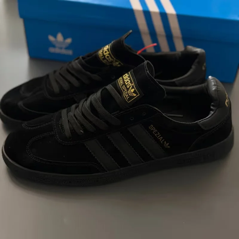 Мужские замшевые кроссовки Spezial / Черные - изображение 1