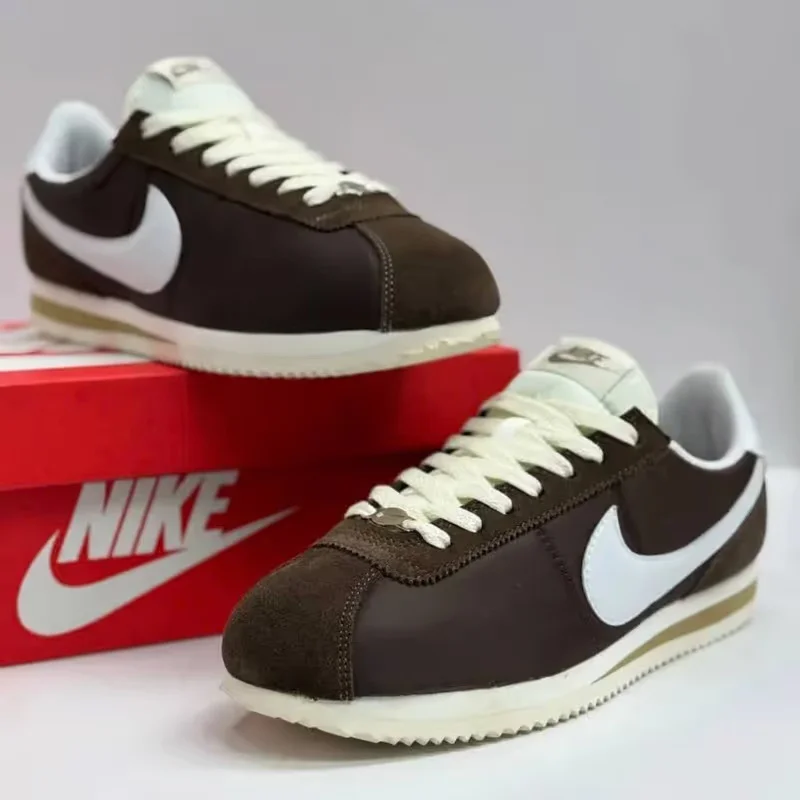 Мужские ретро кроссовки Cortez / Темно-коричневые - миниатюра 4