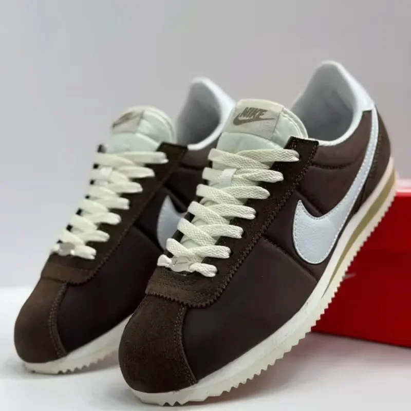 Мужские ретро кроссовки Cortez / Темно-коричневые - миниатюра 5
