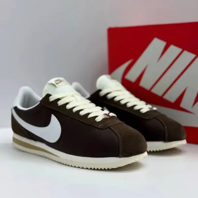 Мужские ретро кроссовки Cortez / Темно-коричневые - миниатюра 7