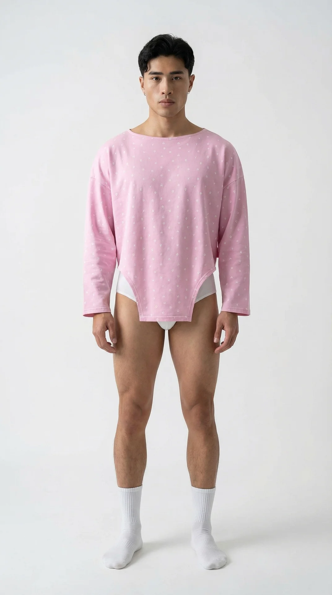 Лонгслив Oversize с принтом - миниатюра 13