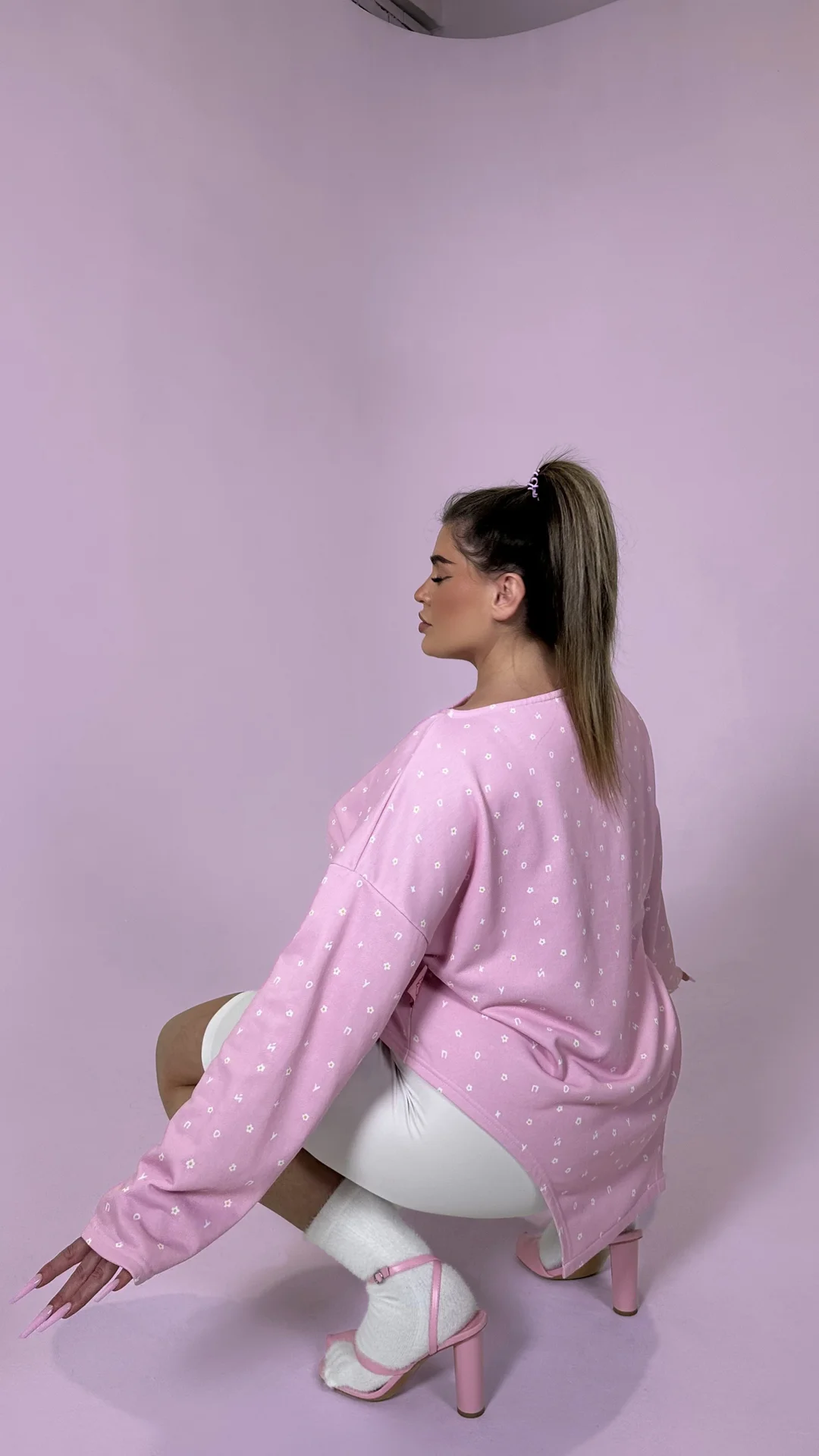 Лонгслив Oversize с принтом - миниатюра 16
