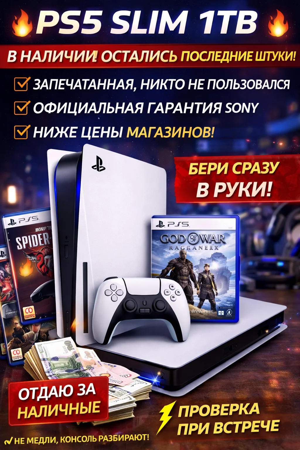 Игровая приставка PlayStation 5 slim 1TB - изображение 1