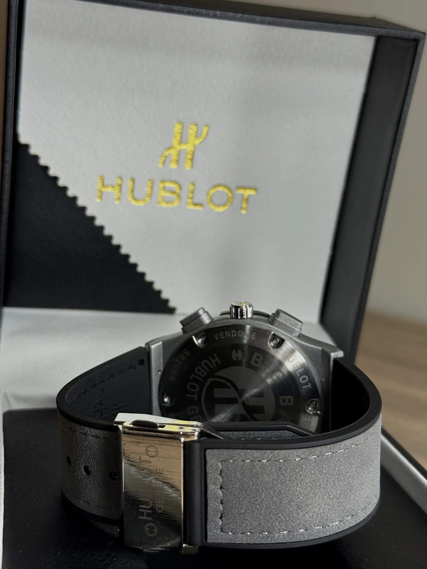 Часы мужские Hublot Chronograph Премиум - миниатюра 4