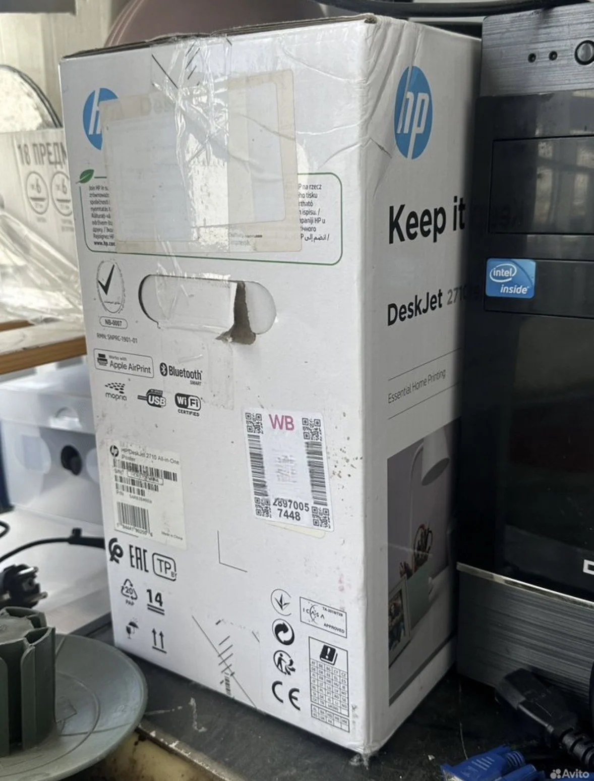 Цветной принтер hp с беспородным подключением - миниатюра 4