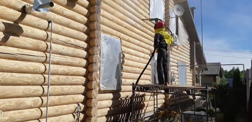 Пескоструйная обработка/Шлифовка и очистка сруба - миниатюра 7