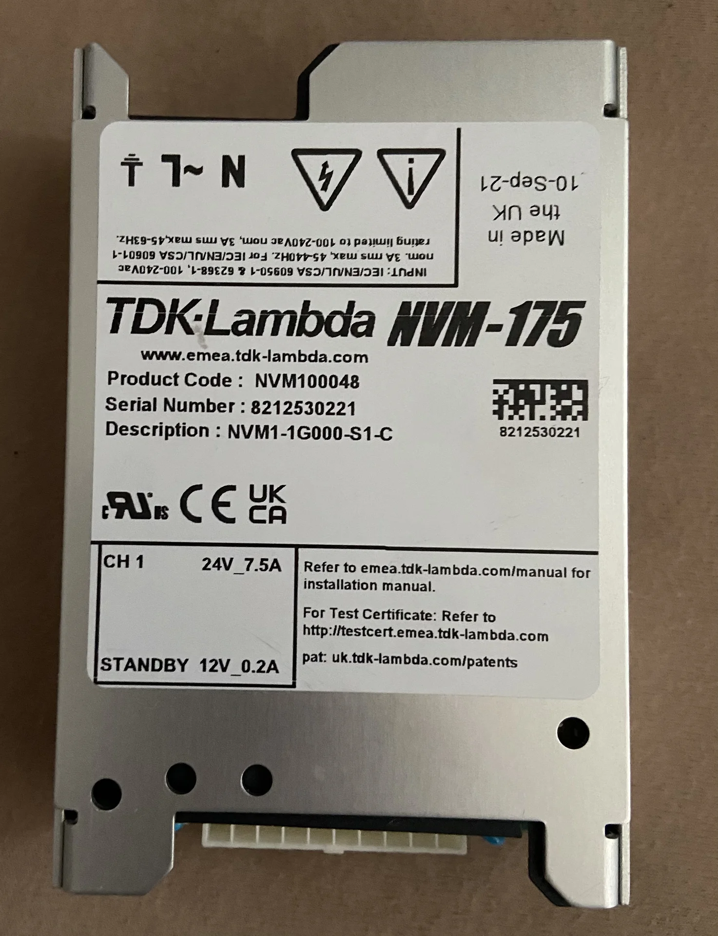 Tdk lambda источник питания nvm 175