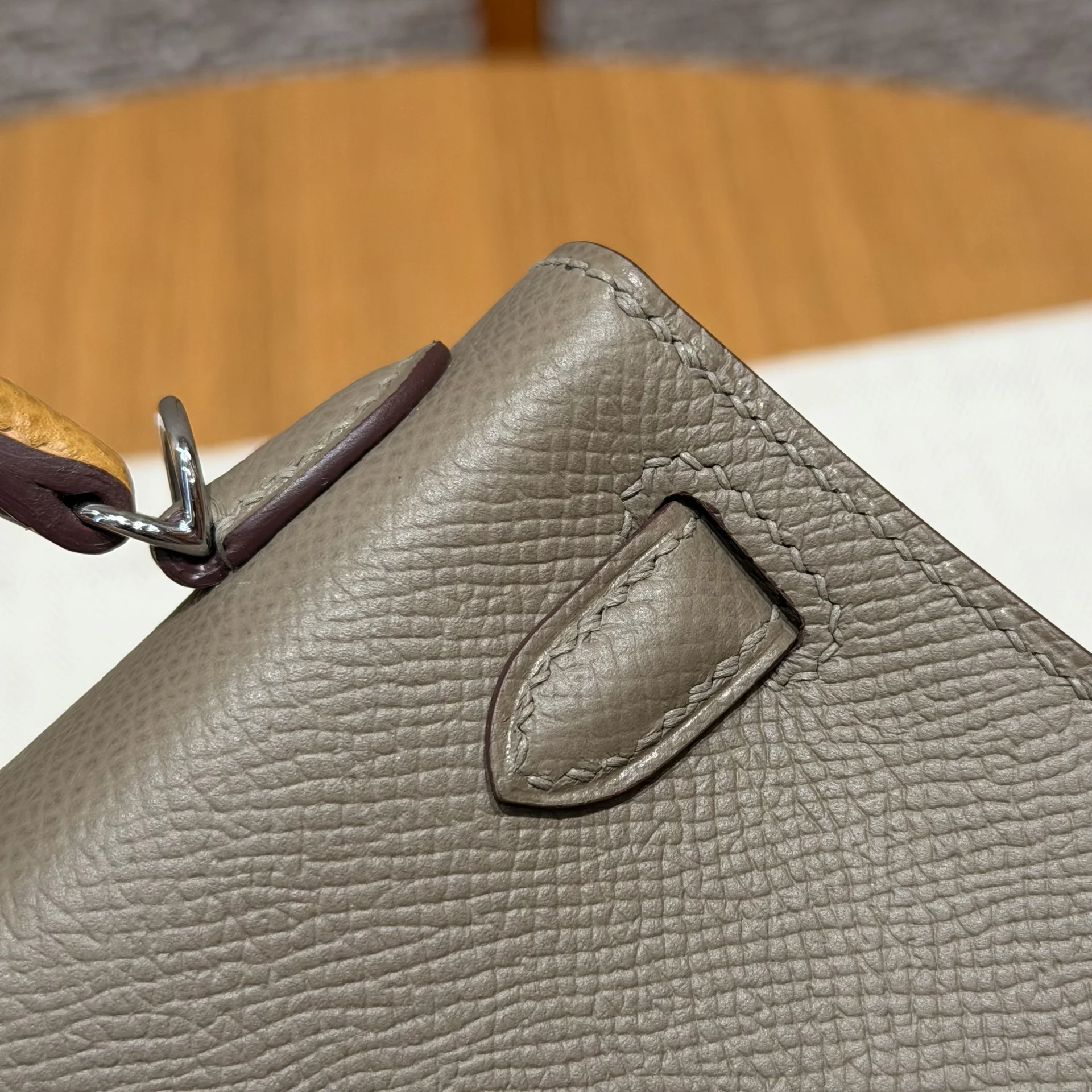Сумка Hermès Mini Kelly 2 Etoupe & Sesame - миниатюра 10
