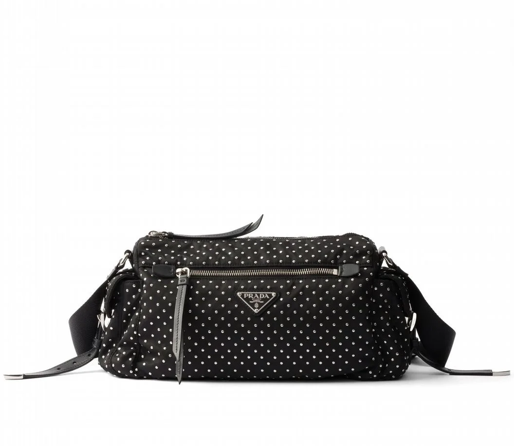 Сумка Prada Studded Re-Nylon Shoulder Bag - изображение 1