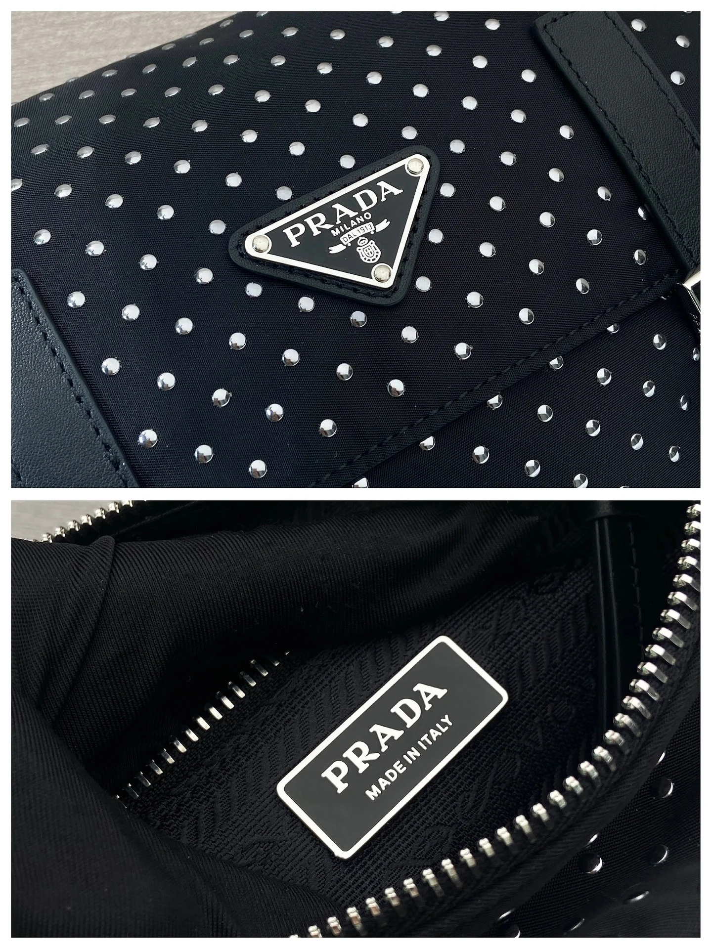 Сумка Prada Studded Re-Nylon Shoulder Bag - миниатюра 18