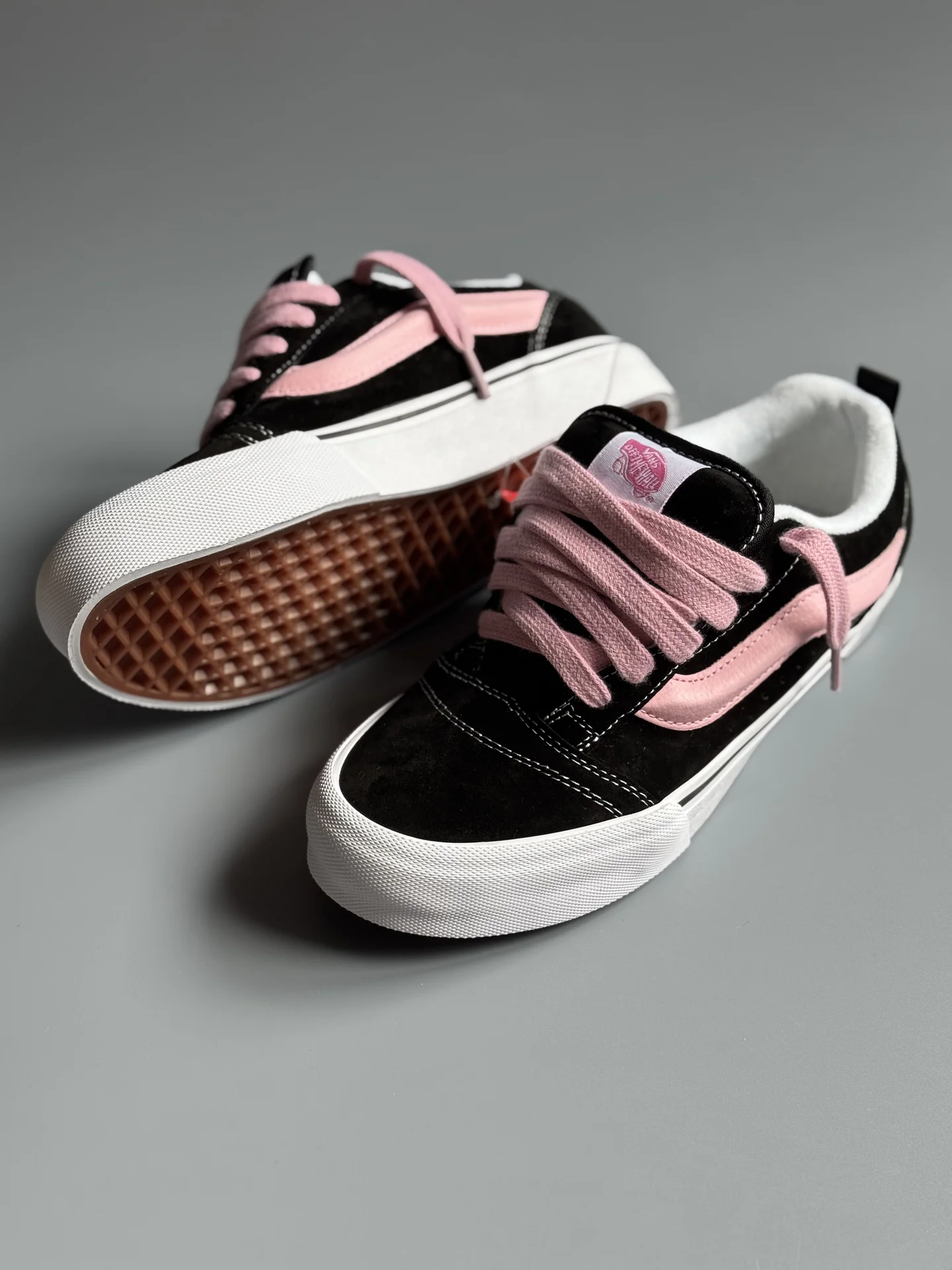 Vans Knu Skool Черно-Розовые - миниатюра 2