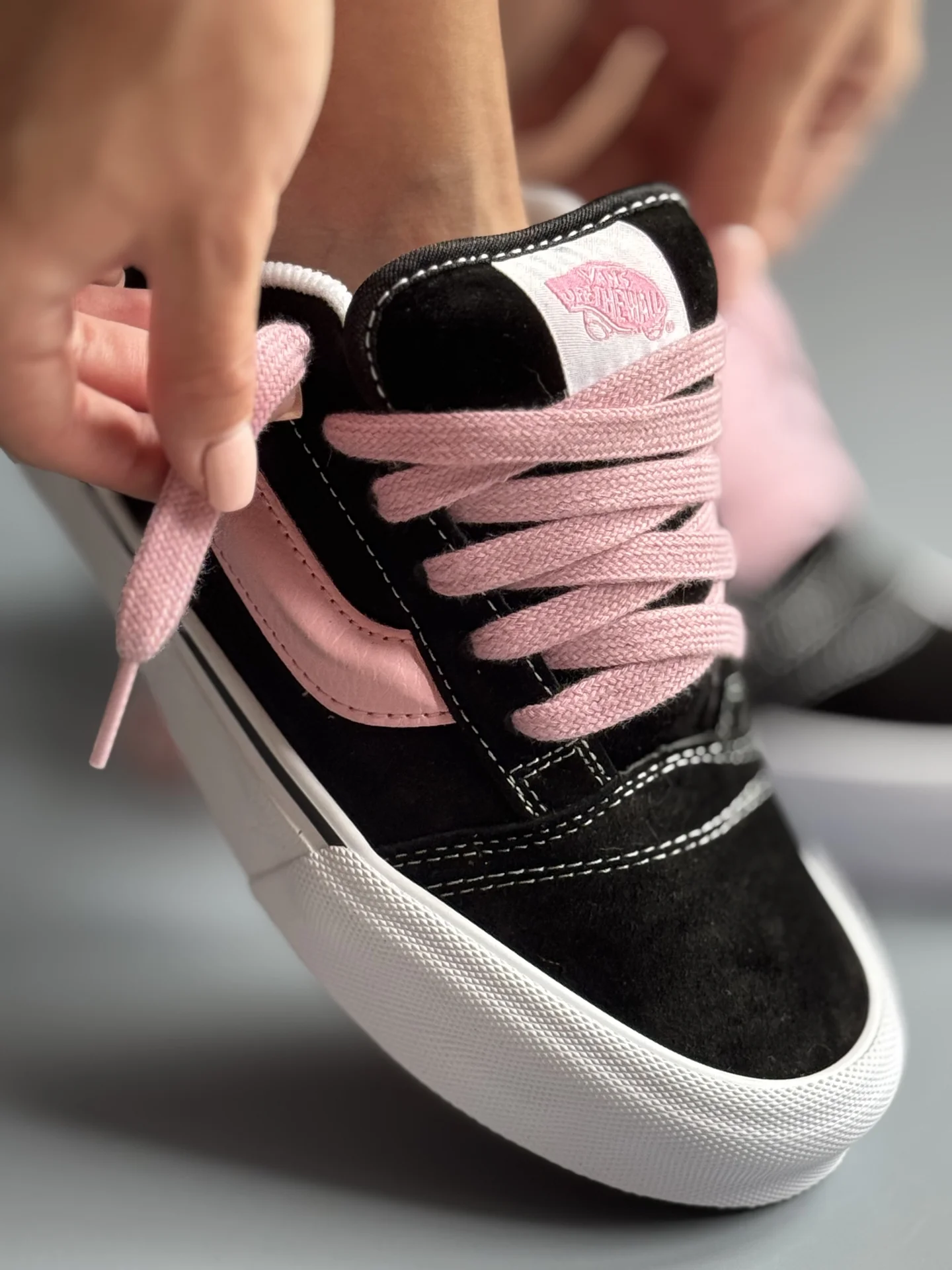 Vans Knu Skool Черно-Розовые - миниатюра 4