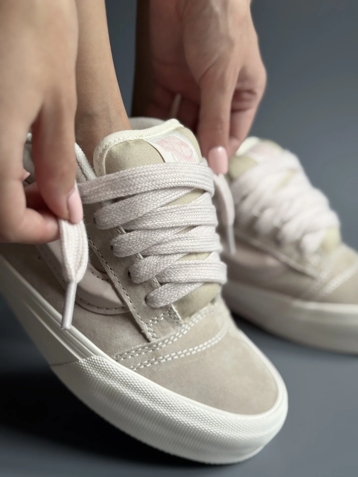 Vans Knu Skool Серо-Розовые - миниатюра 4