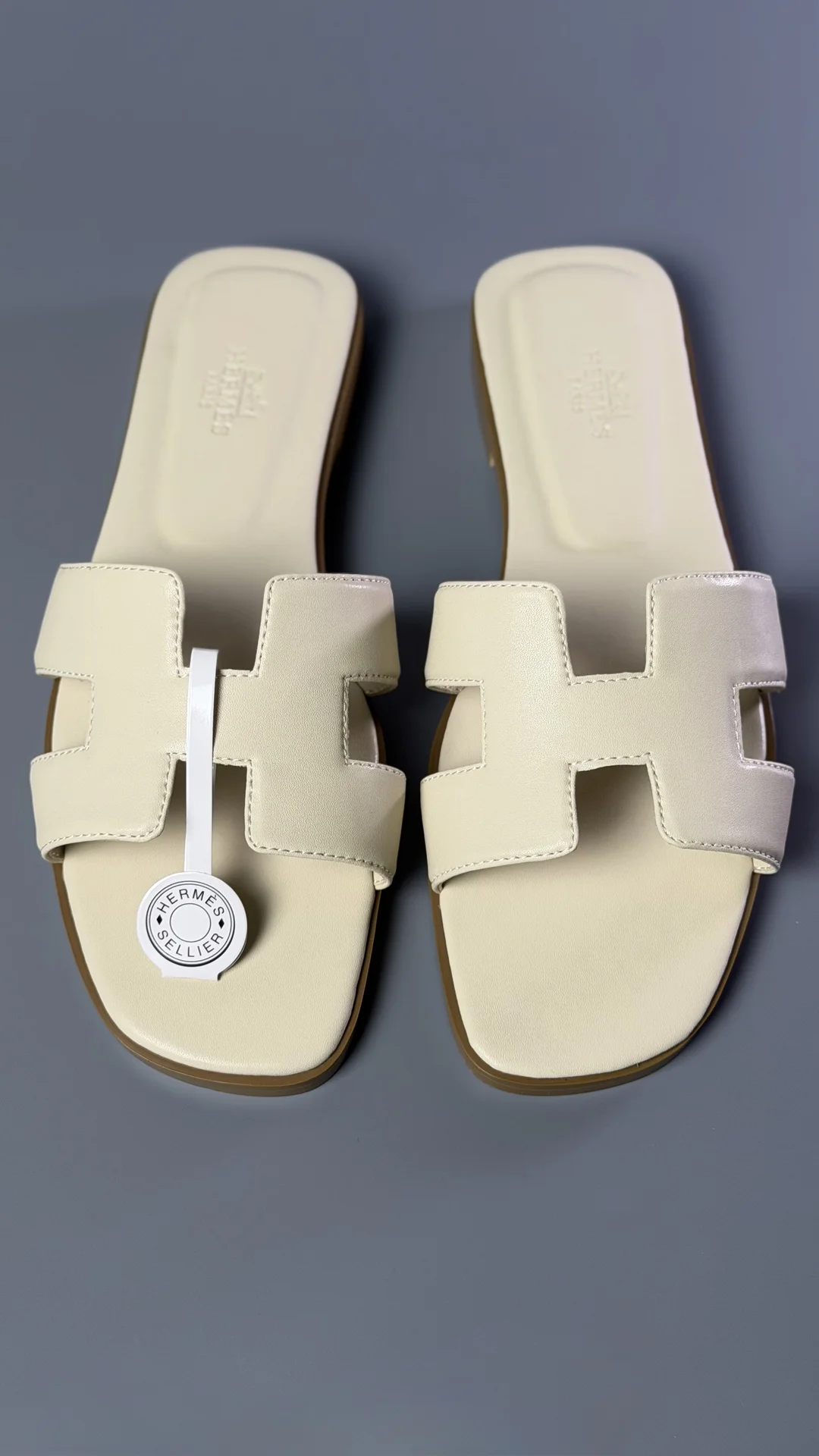 Тапочки Hermes Oran Sandal Beig - миниатюра 2