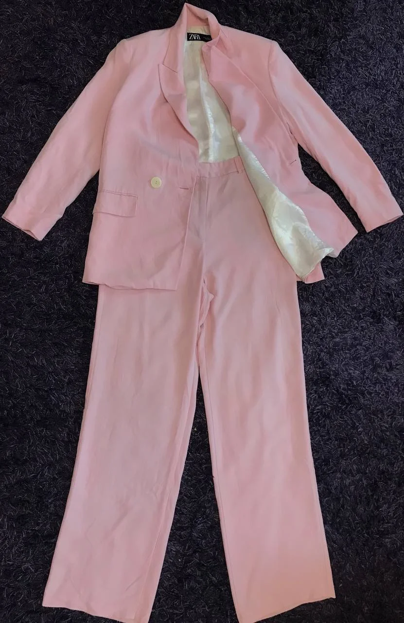 Женский брючный костюм zara (оригинал) S-M - миниатюра 3
