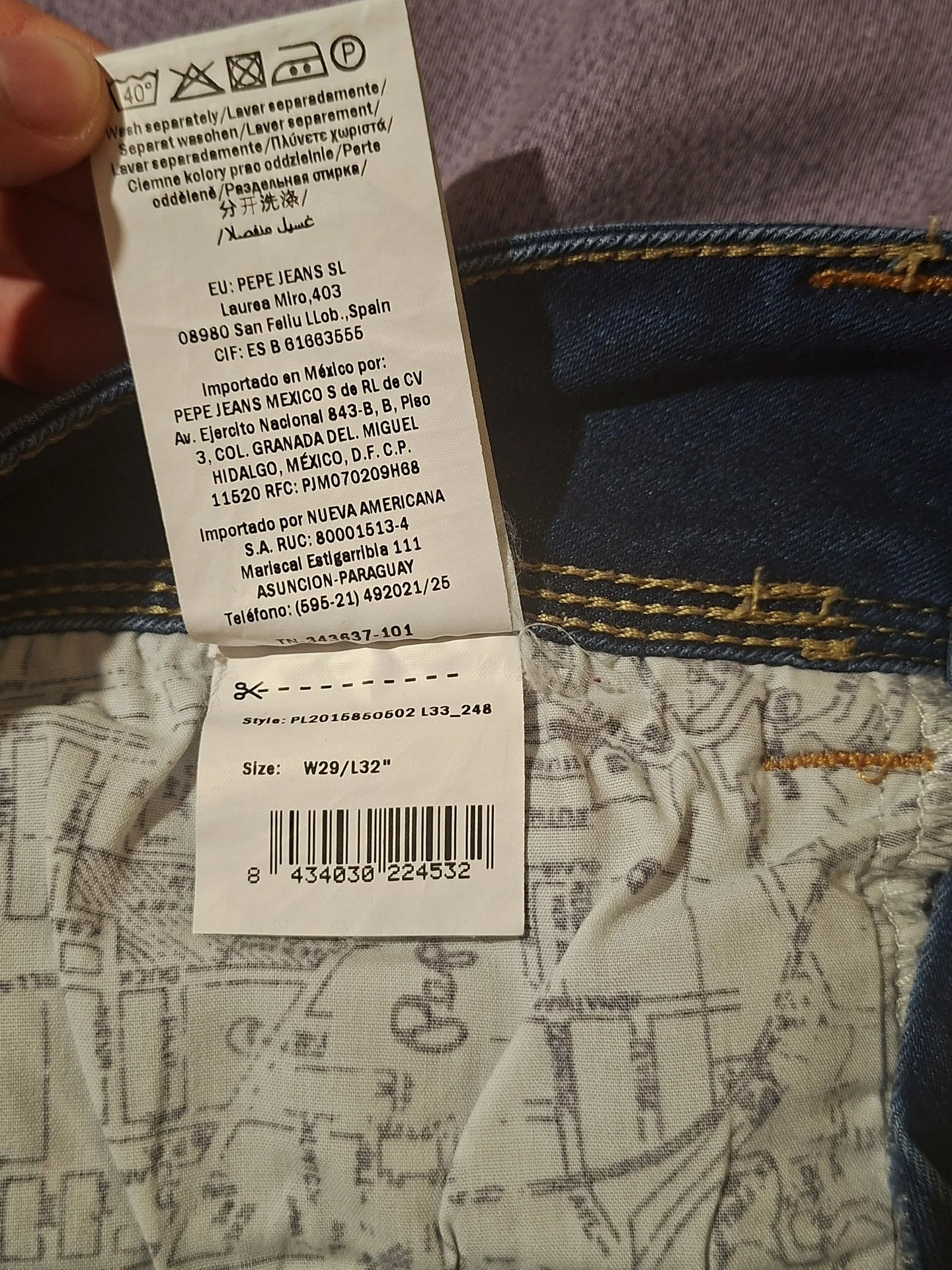 Прямые джинсы pepe jeans рзмер W29 L 32 - миниатюра 4