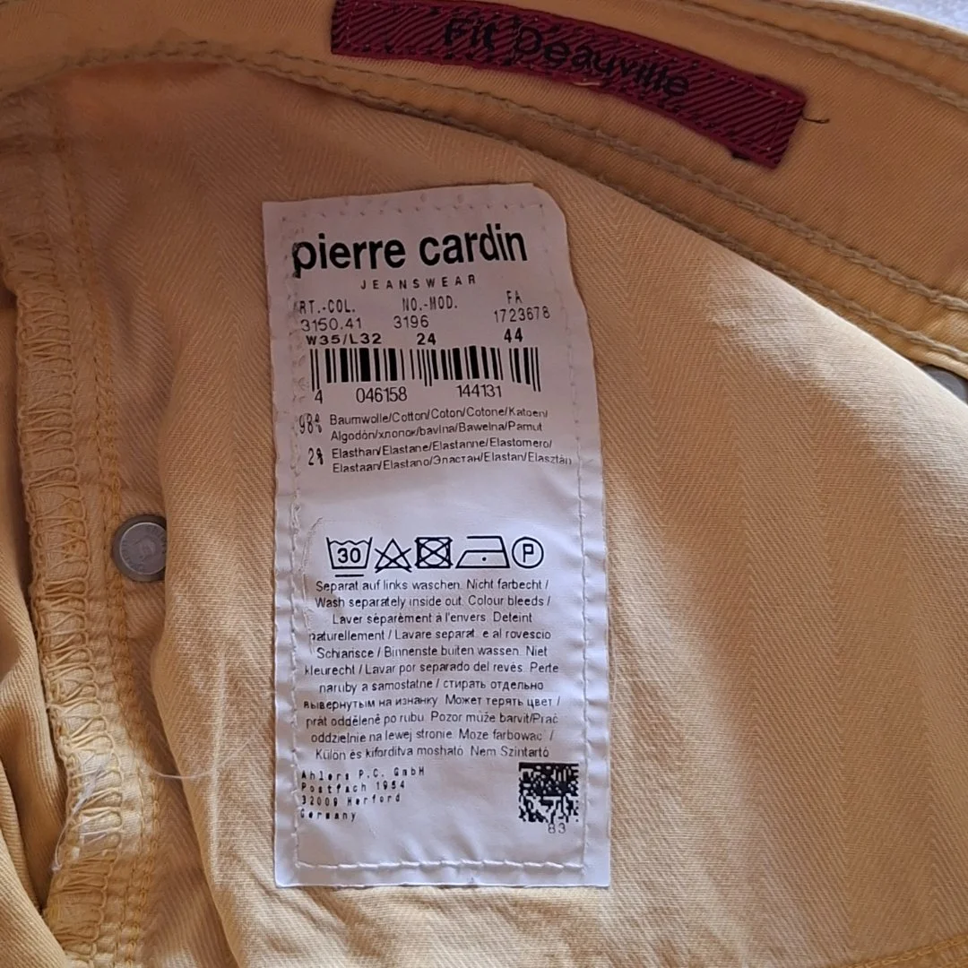Жёлтые джинсы Pierre Cardin размер 48(M) - миниатюра 2