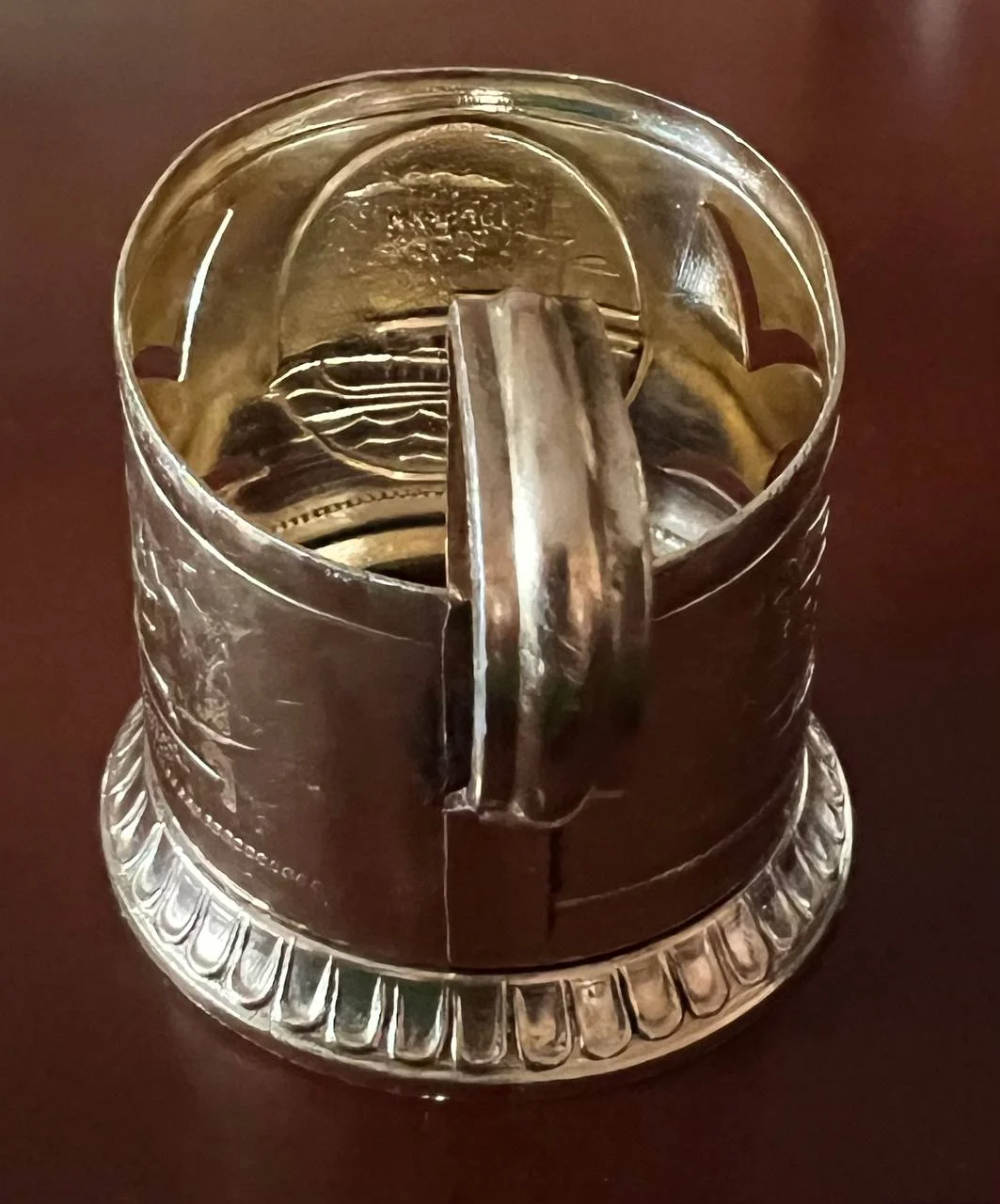 Подстаканник СССР "Метеор Ракета", алюминий - миниатюра 5