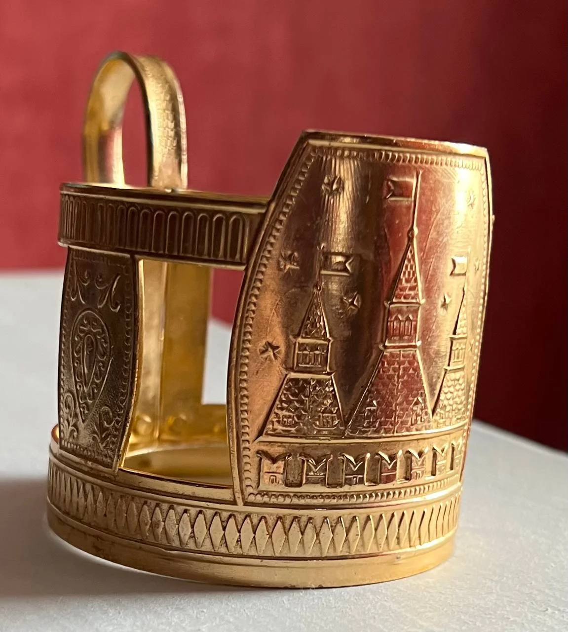 «Башни Кремля» Подстаканник СССР, алюминий - миниатюра 2