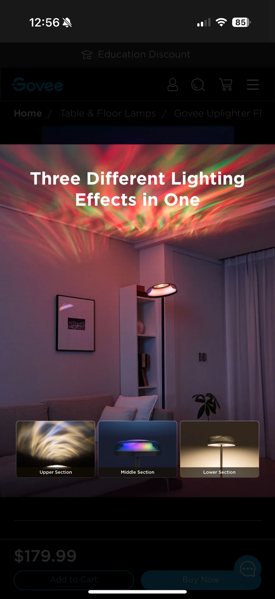 Govee Uplighter Floor Lamp трендовый светильник - миниатюра 2
