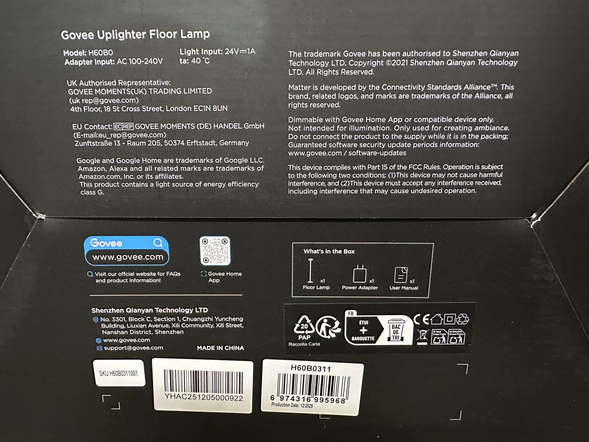 Govee Uplighter Floor Lamp трендовый светильник - миниатюра 7
