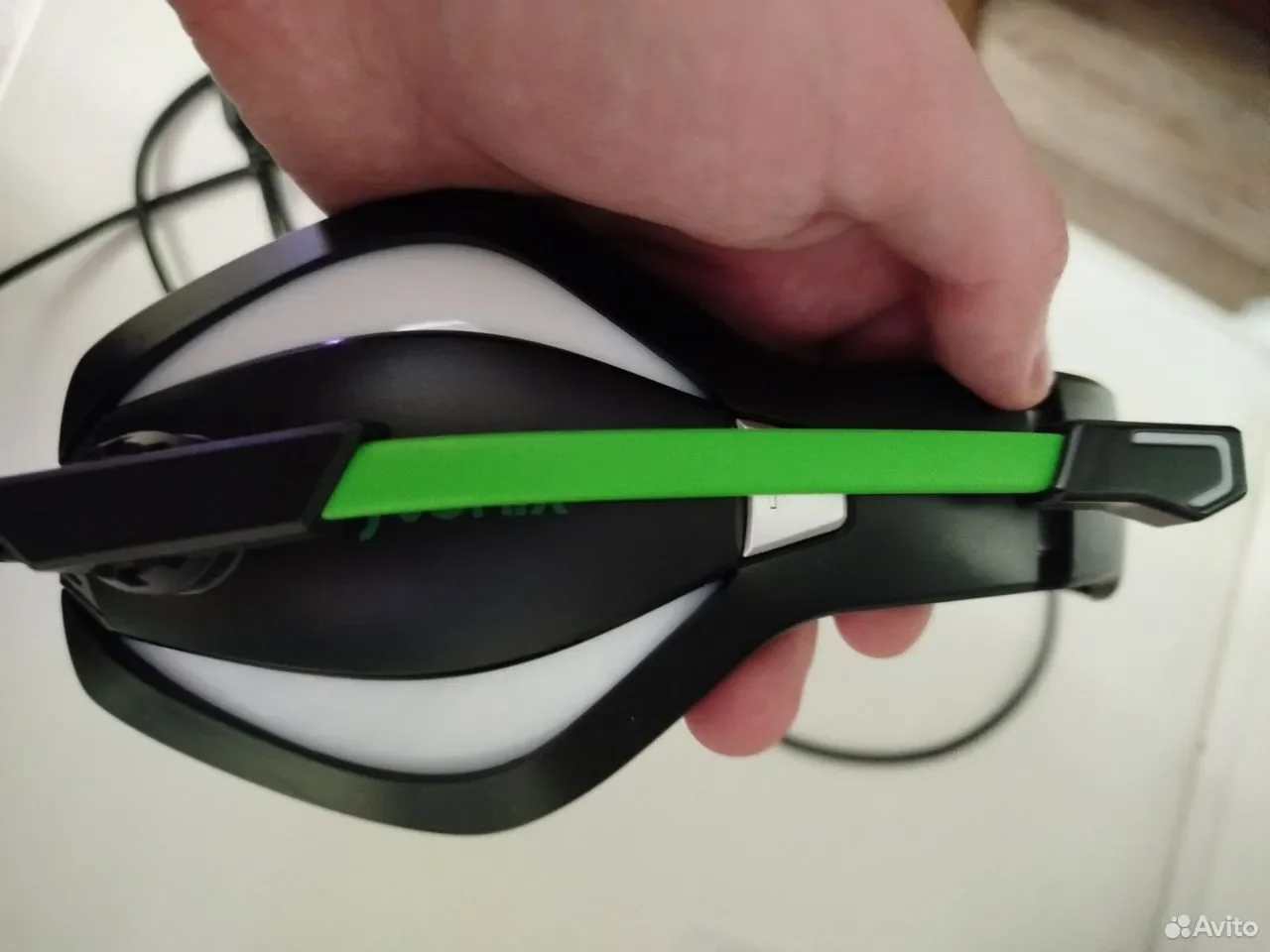 Игровые наушники, с микрофоном и RGB подсветкой - миниатюра 4