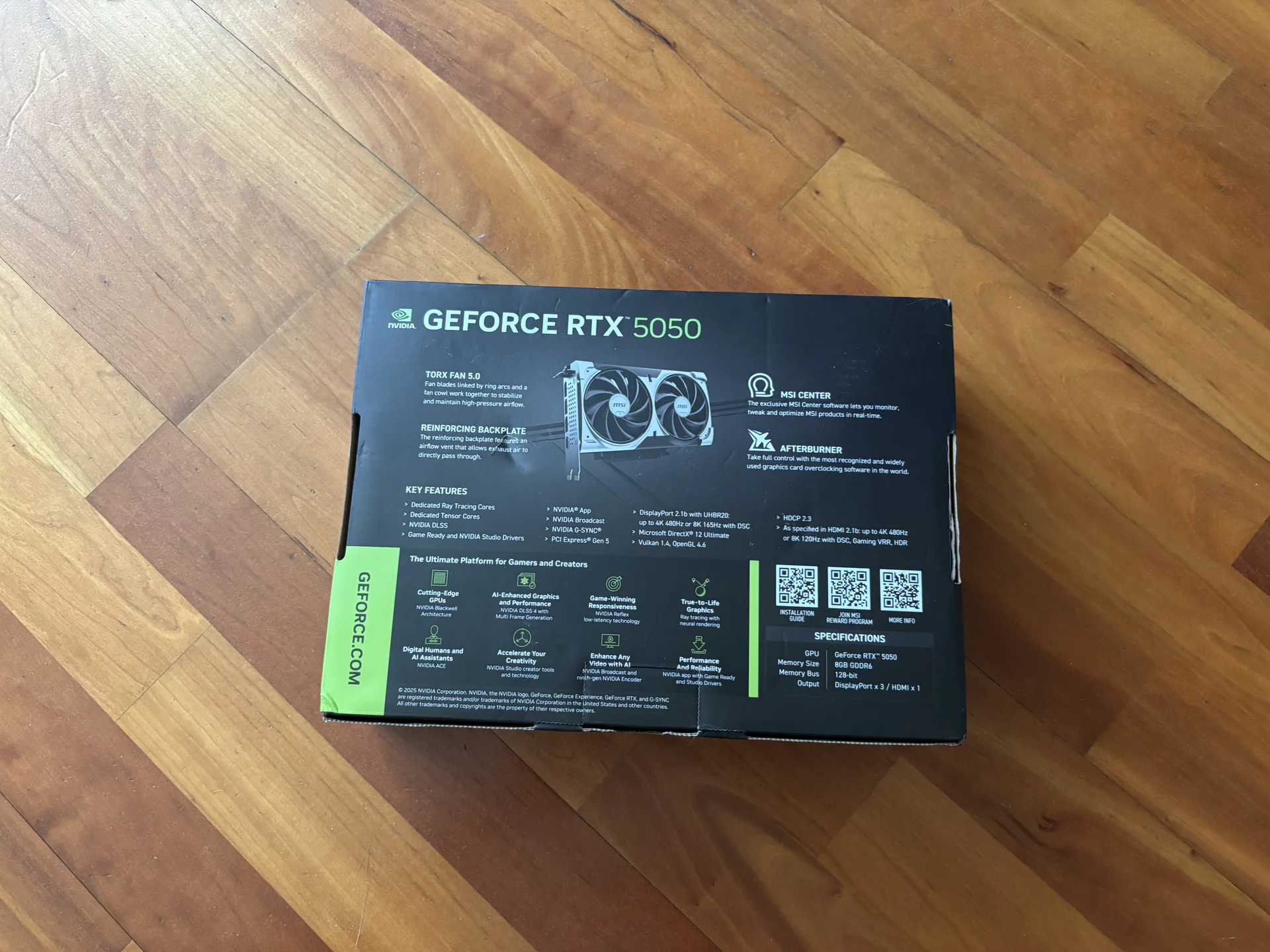 Видеокарта nvidia RTX 5050 msi ventus 2x 8gb - миниатюра 2