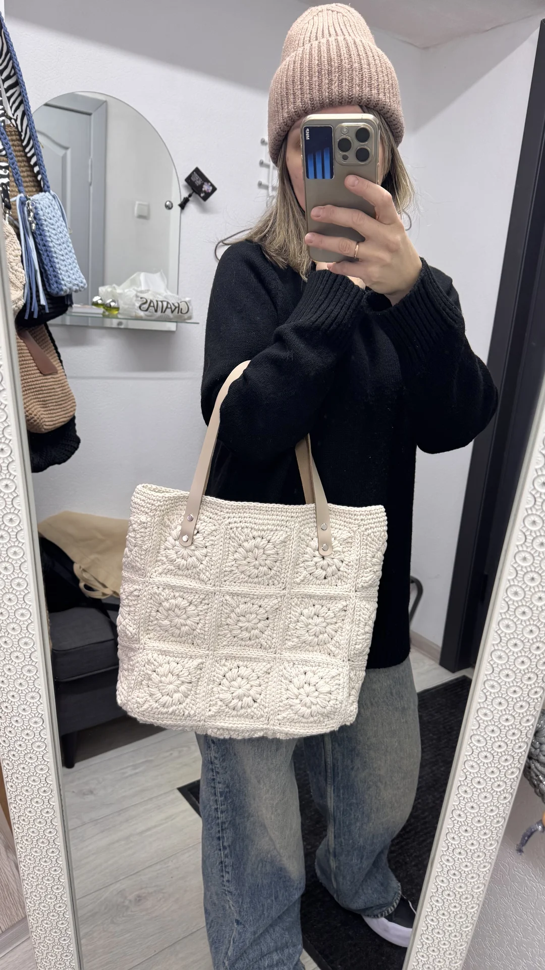 Сумка вязаная handmade - миниатюра 4