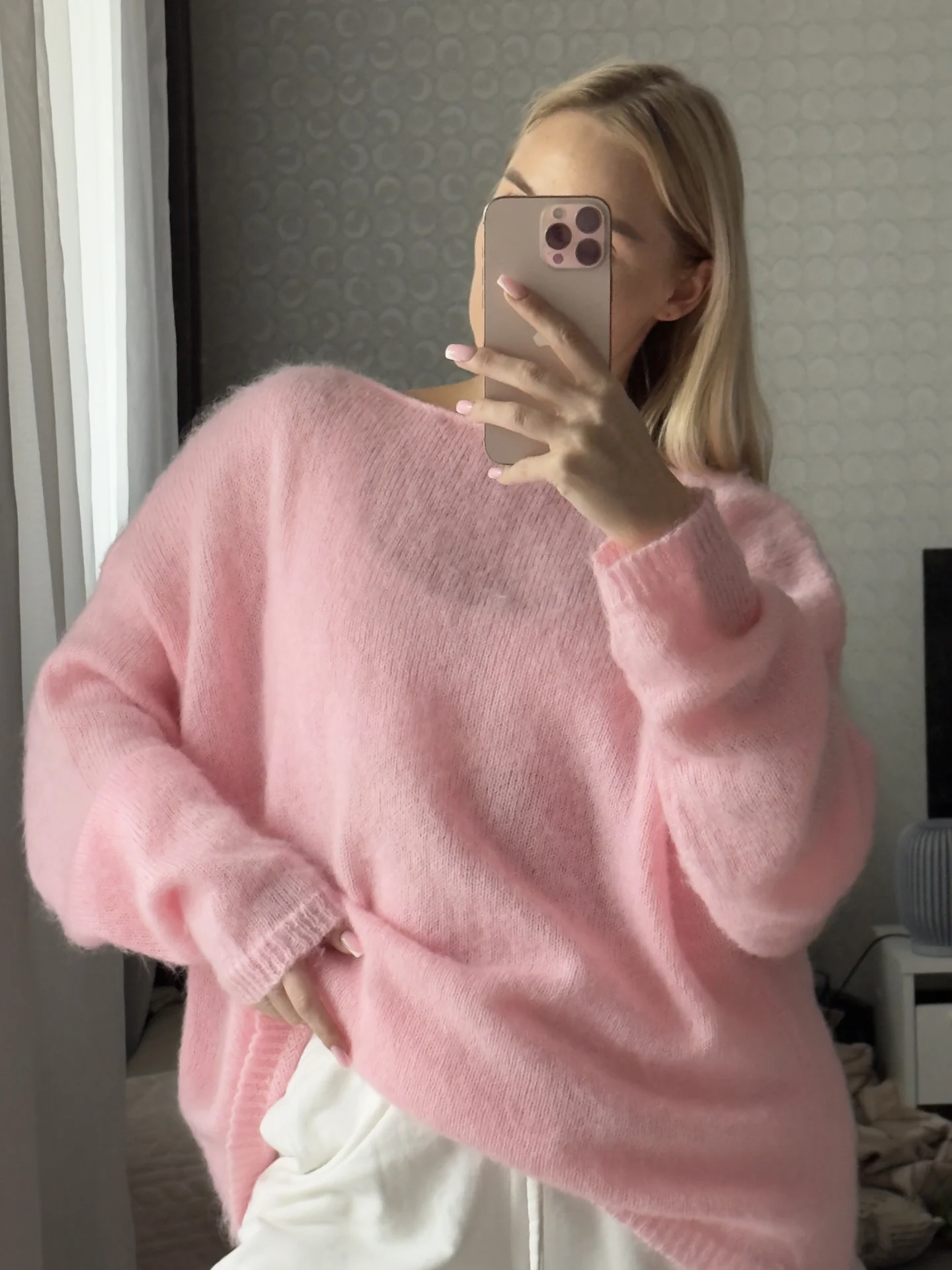 Свитер в стиле Pinterest из кид мохера на шелку - миниатюра 5