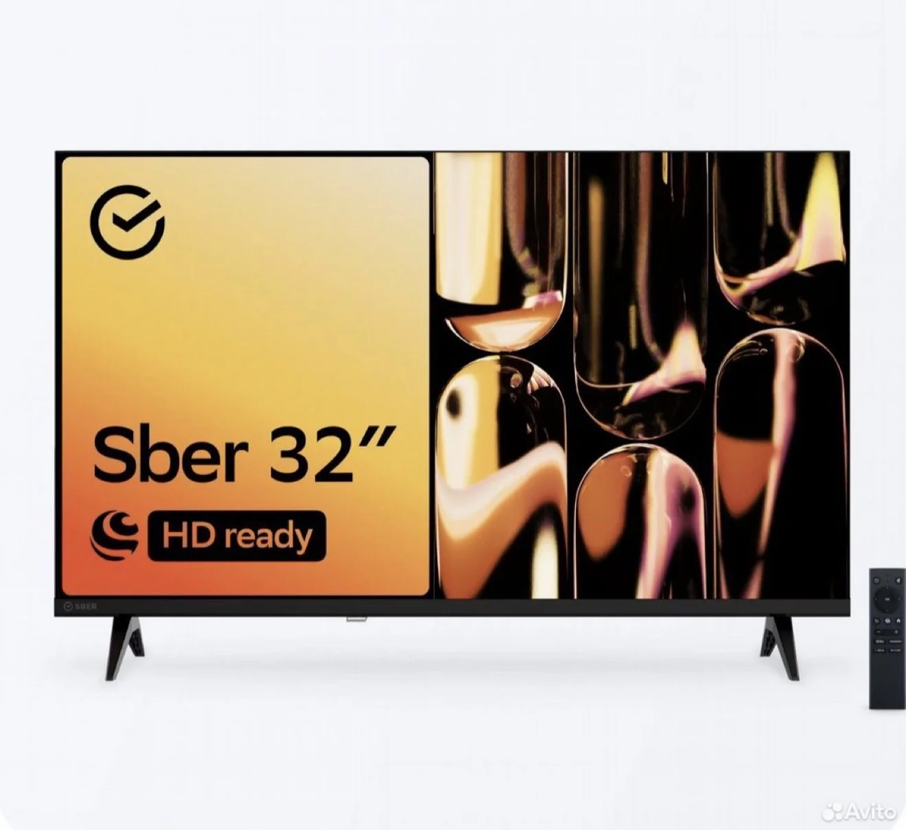 Умный телевизор Sber 32 SDX-32H2120B, чёрный - изображение 1